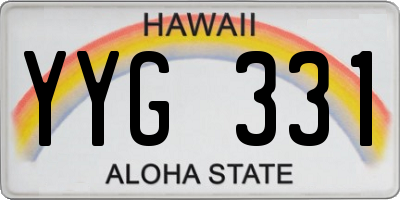 HI license plate YYG331