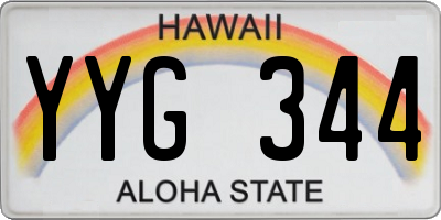HI license plate YYG344