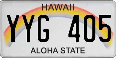 HI license plate YYG405