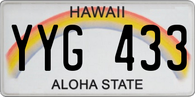 HI license plate YYG433