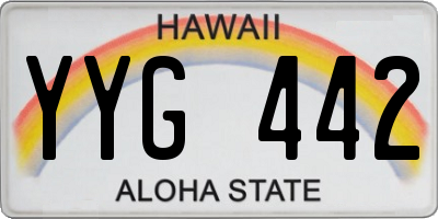 HI license plate YYG442