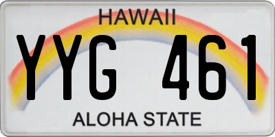 HI license plate YYG461