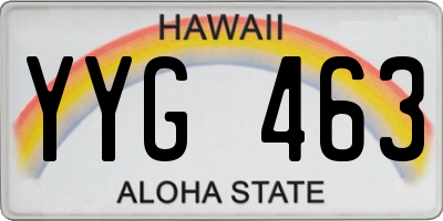 HI license plate YYG463