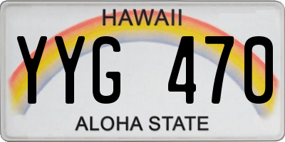 HI license plate YYG470