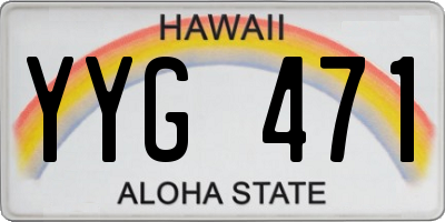 HI license plate YYG471