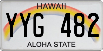 HI license plate YYG482