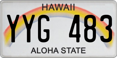 HI license plate YYG483
