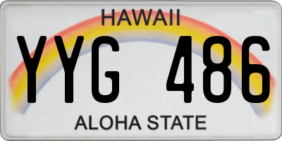 HI license plate YYG486