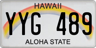 HI license plate YYG489