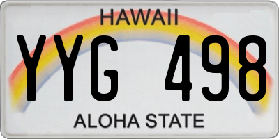 HI license plate YYG498