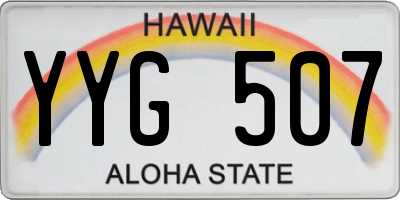 HI license plate YYG507