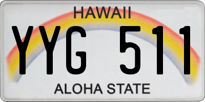 HI license plate YYG511