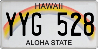 HI license plate YYG528