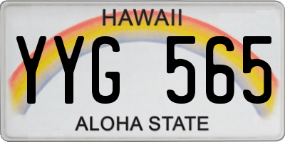 HI license plate YYG565