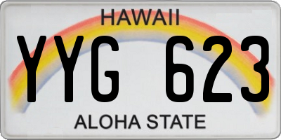 HI license plate YYG623