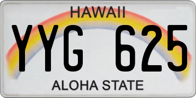HI license plate YYG625