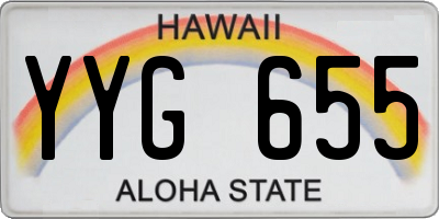 HI license plate YYG655
