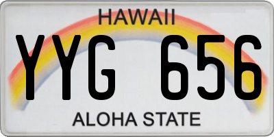 HI license plate YYG656