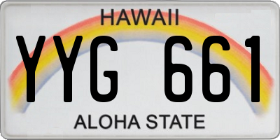 HI license plate YYG661