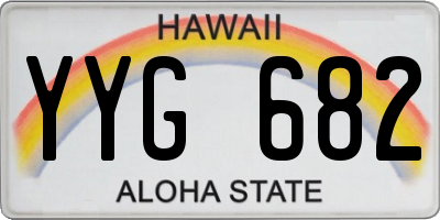 HI license plate YYG682
