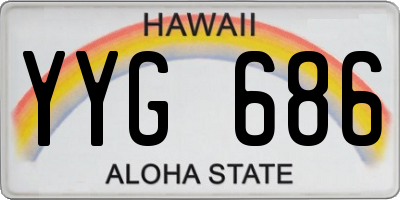 HI license plate YYG686