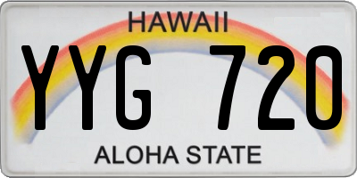 HI license plate YYG720