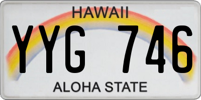 HI license plate YYG746
