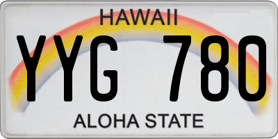 HI license plate YYG780