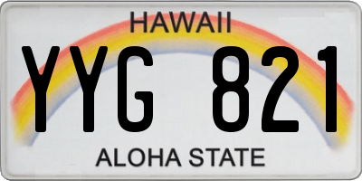 HI license plate YYG821