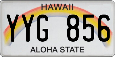 HI license plate YYG856