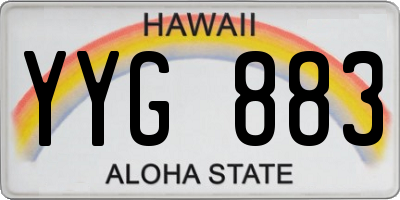 HI license plate YYG883