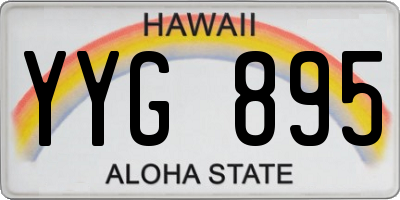 HI license plate YYG895