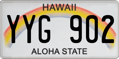 HI license plate YYG902