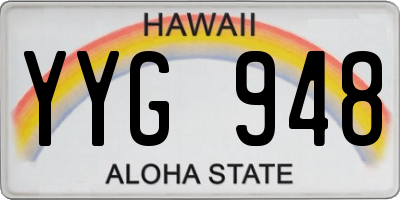 HI license plate YYG948
