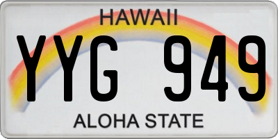 HI license plate YYG949
