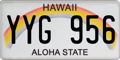 HI license plate YYG956