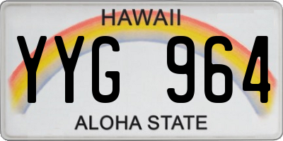 HI license plate YYG964