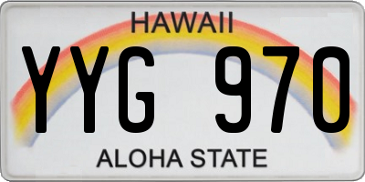 HI license plate YYG970