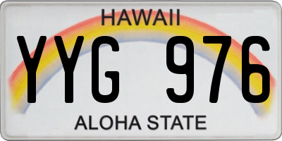 HI license plate YYG976