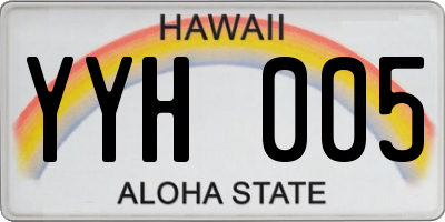 HI license plate YYH005