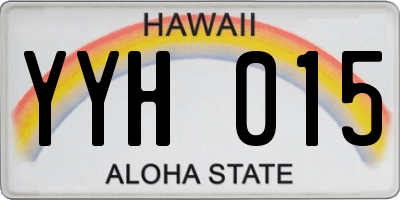 HI license plate YYH015