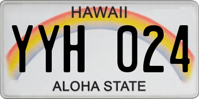 HI license plate YYH024