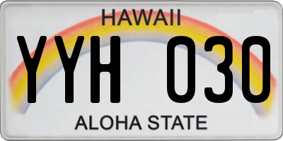 HI license plate YYH030