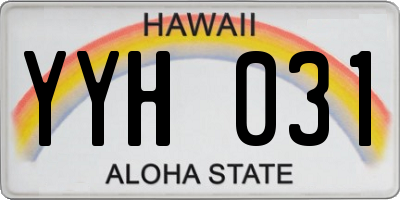 HI license plate YYH031