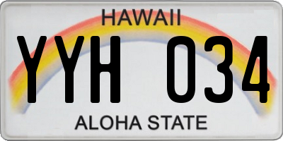 HI license plate YYH034