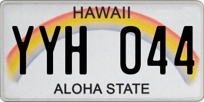 HI license plate YYH044