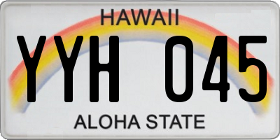 HI license plate YYH045