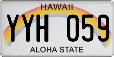 HI license plate YYH059