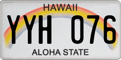 HI license plate YYH076