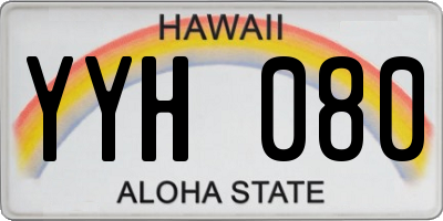 HI license plate YYH080